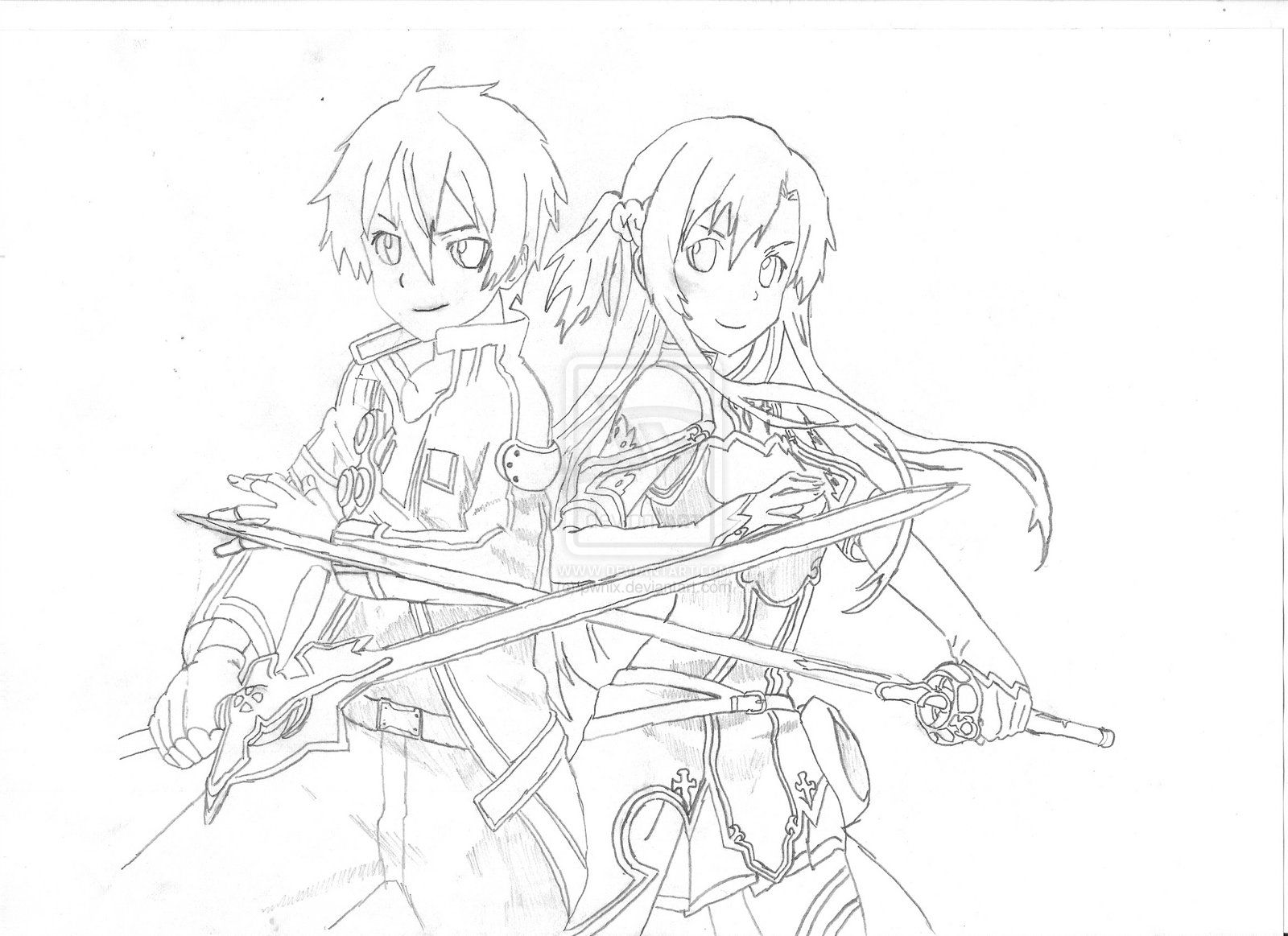 12 Pics Sword Art Online Anime Coloring Page Pages