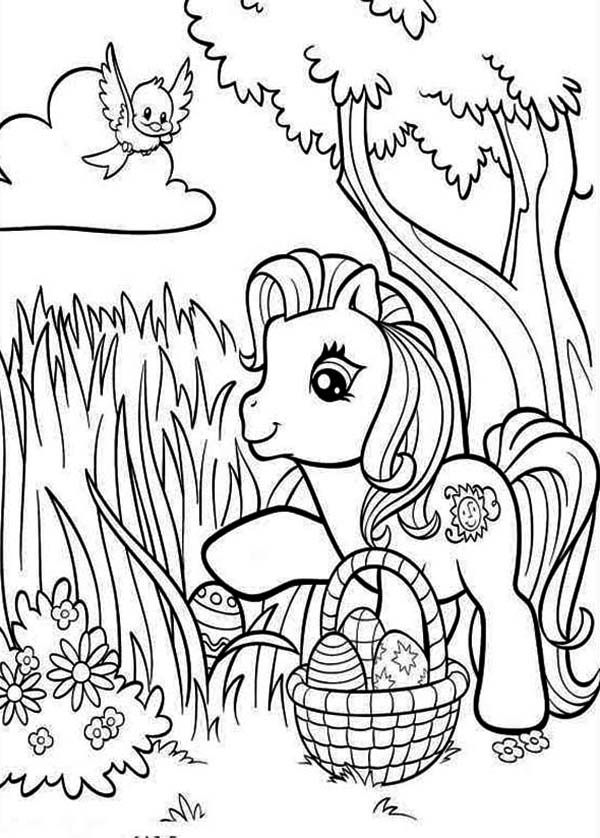 Pinkie Pie Looking for Easter Eggs in My Little Pony Coloring Page ...