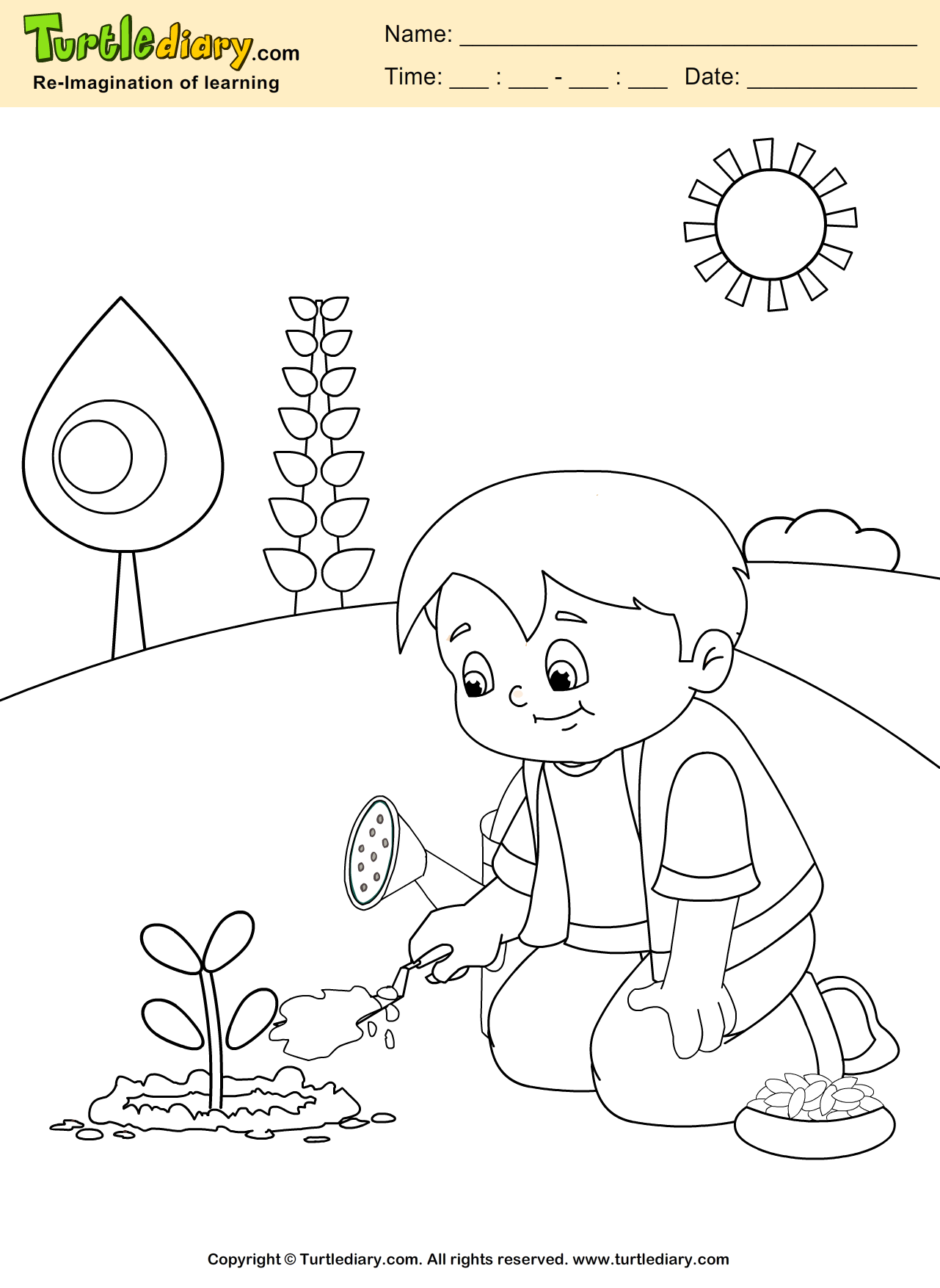 Grow Plant Coloring Page ...