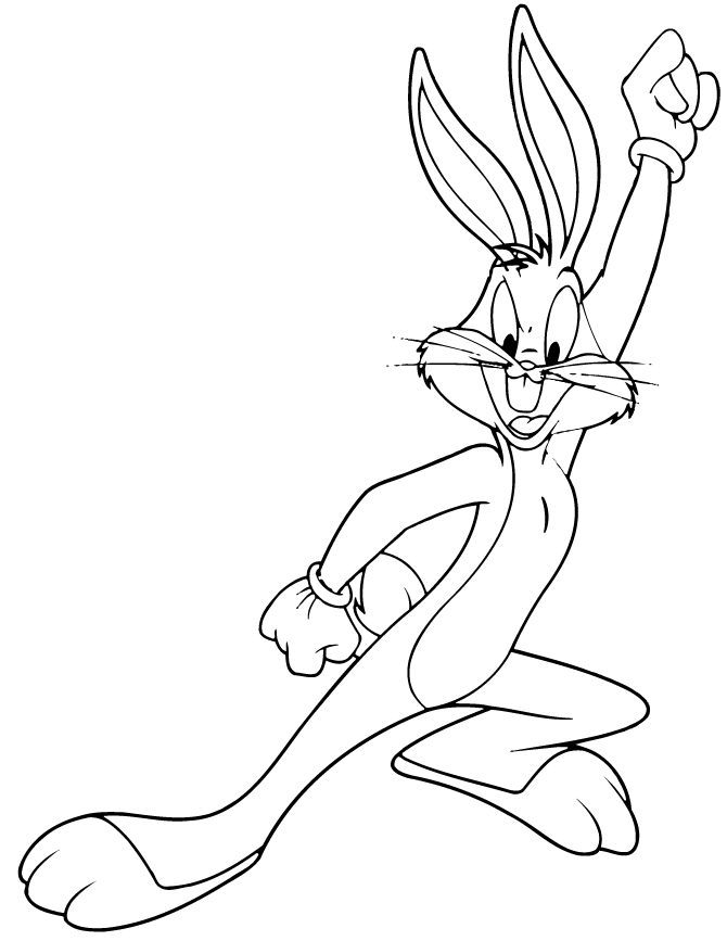 bugs bunny fighting stance coloring page. bugs bunny and lola ...