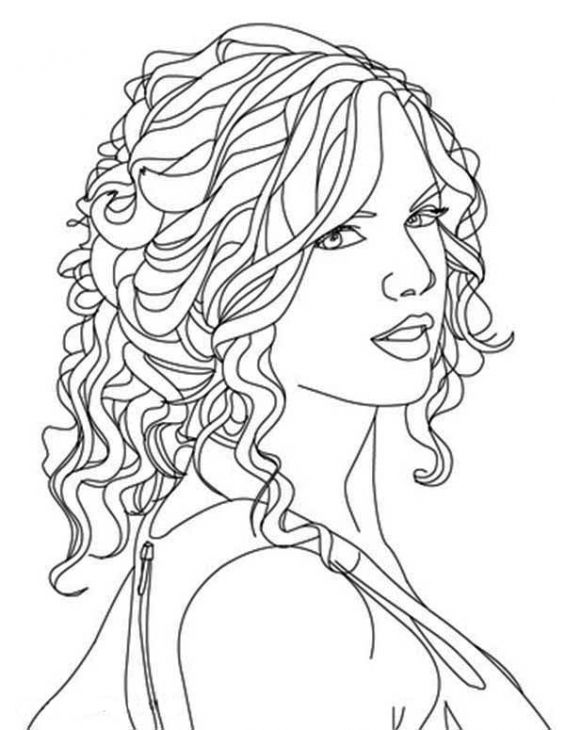 Taylor Swift Coloring Page