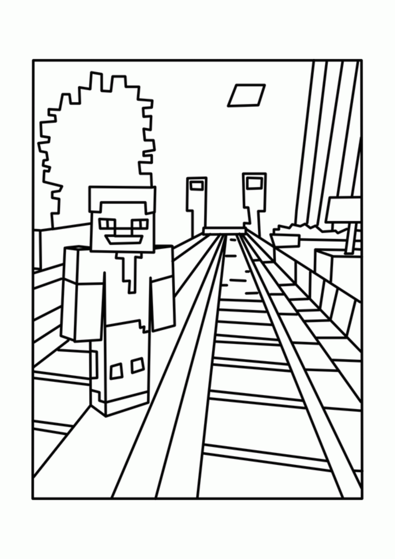 Printable Minecraft Coloring Pages - Coloring Home