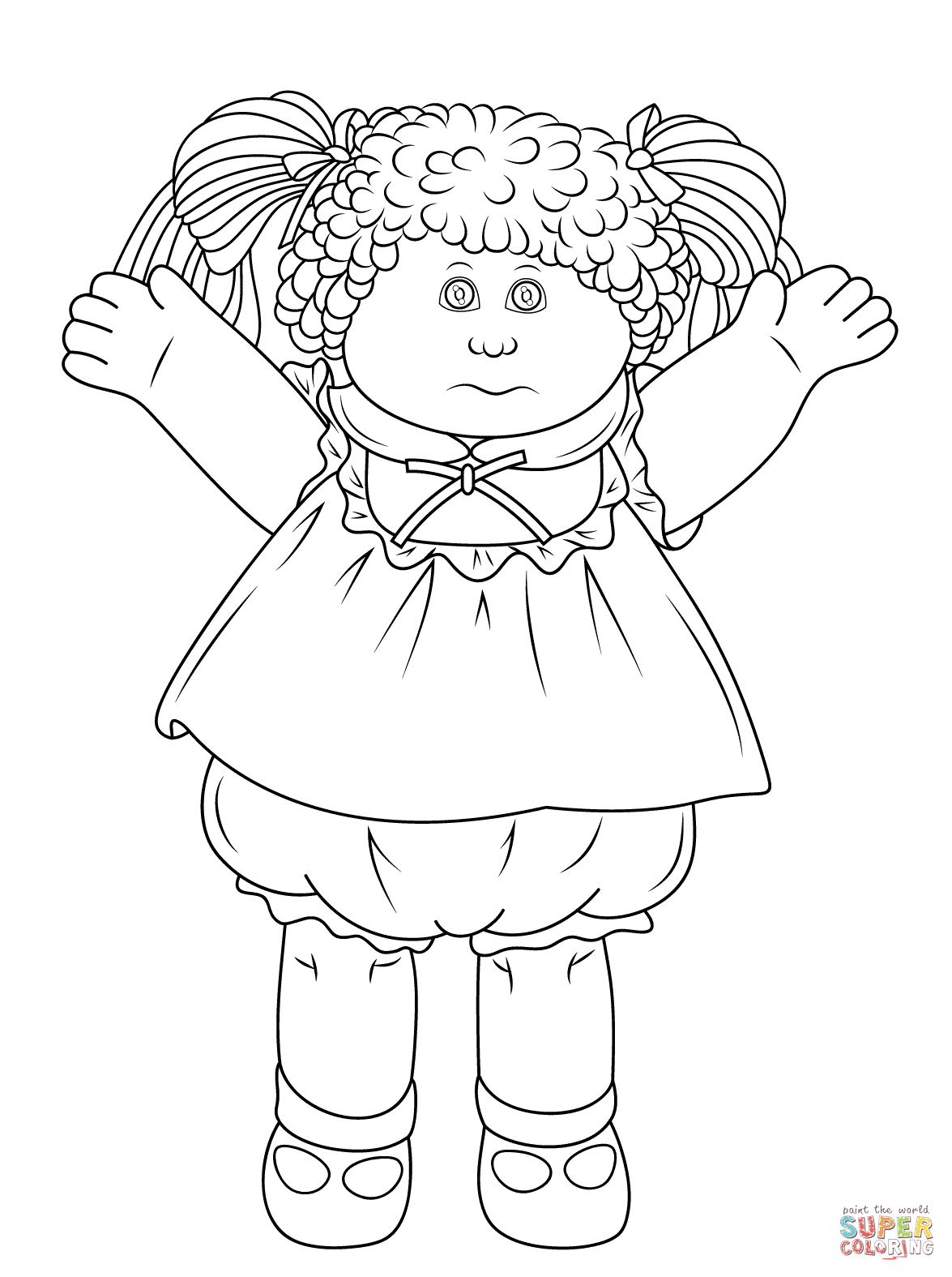 Cabbage Patch Doll coloring page | Free Printable Coloring Pages