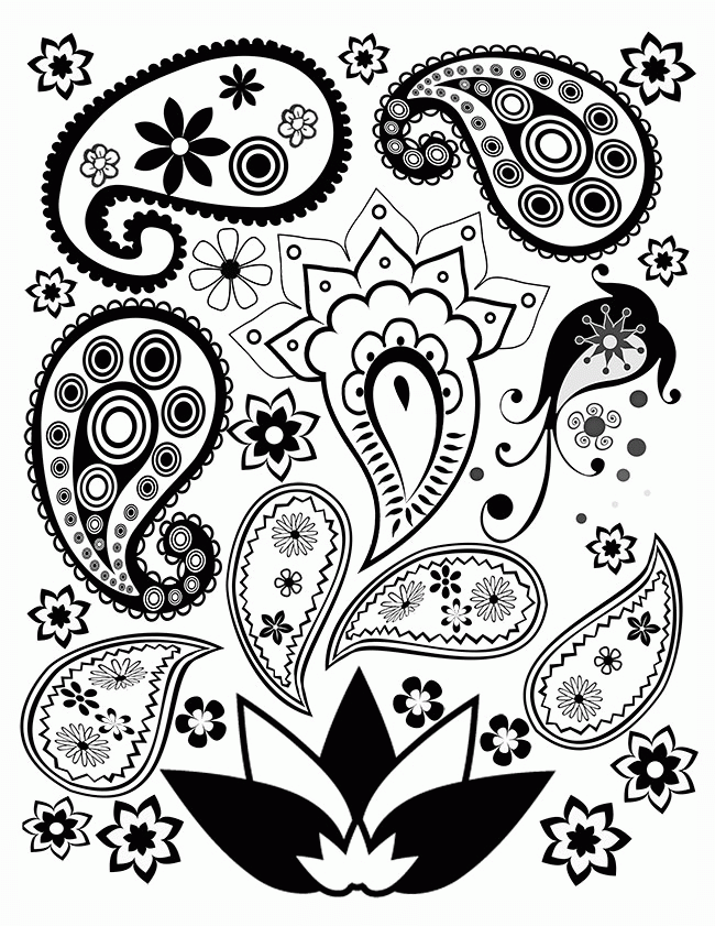Free Printable Paisley Coloring Pages For Adults Coloring Home