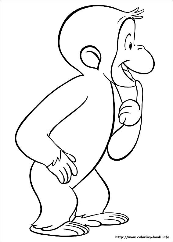 Curious George coloring pages on Coloring-Book.info