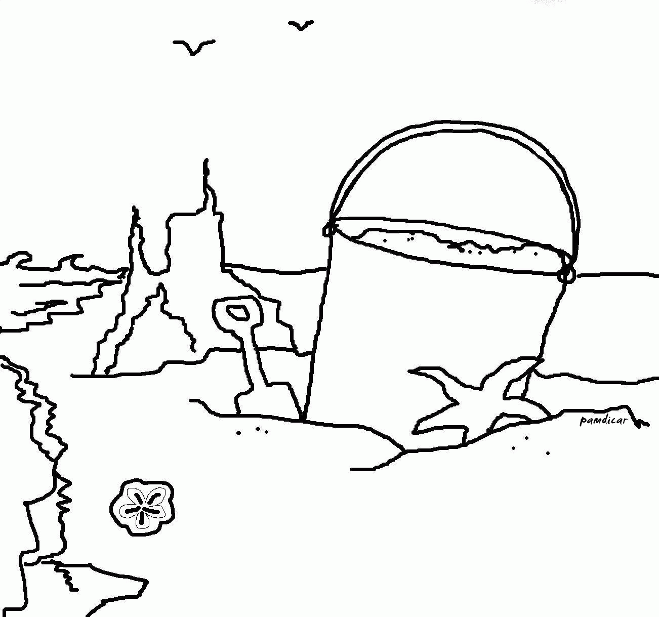 Ocean Scene Coloring Page - Coloring Home