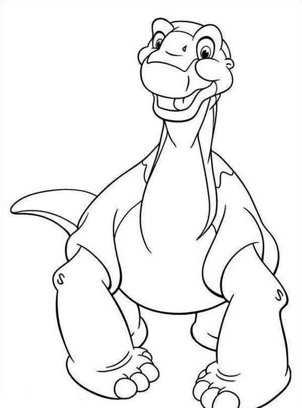 Little Foot Land Before Time Coloring Page - Free & Printable ...