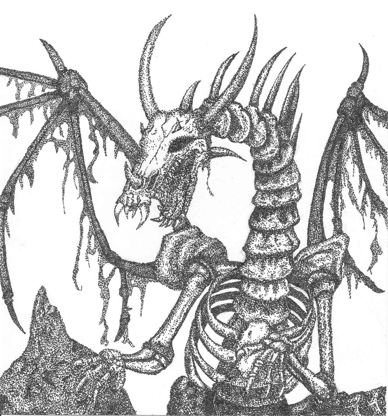 6 Pics Of Skeleton Dragon Coloring Pages Bone Dragon Drawings Coloring Home 