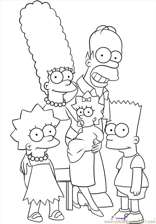 the simpsons coloring pages | Only Coloring Pages