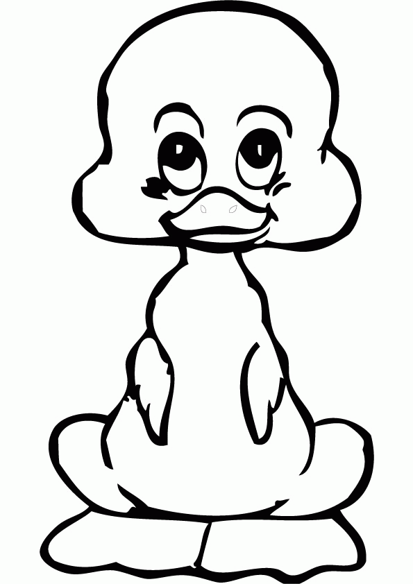 Baby Duck - Coloring Pages for Kids and for Adults