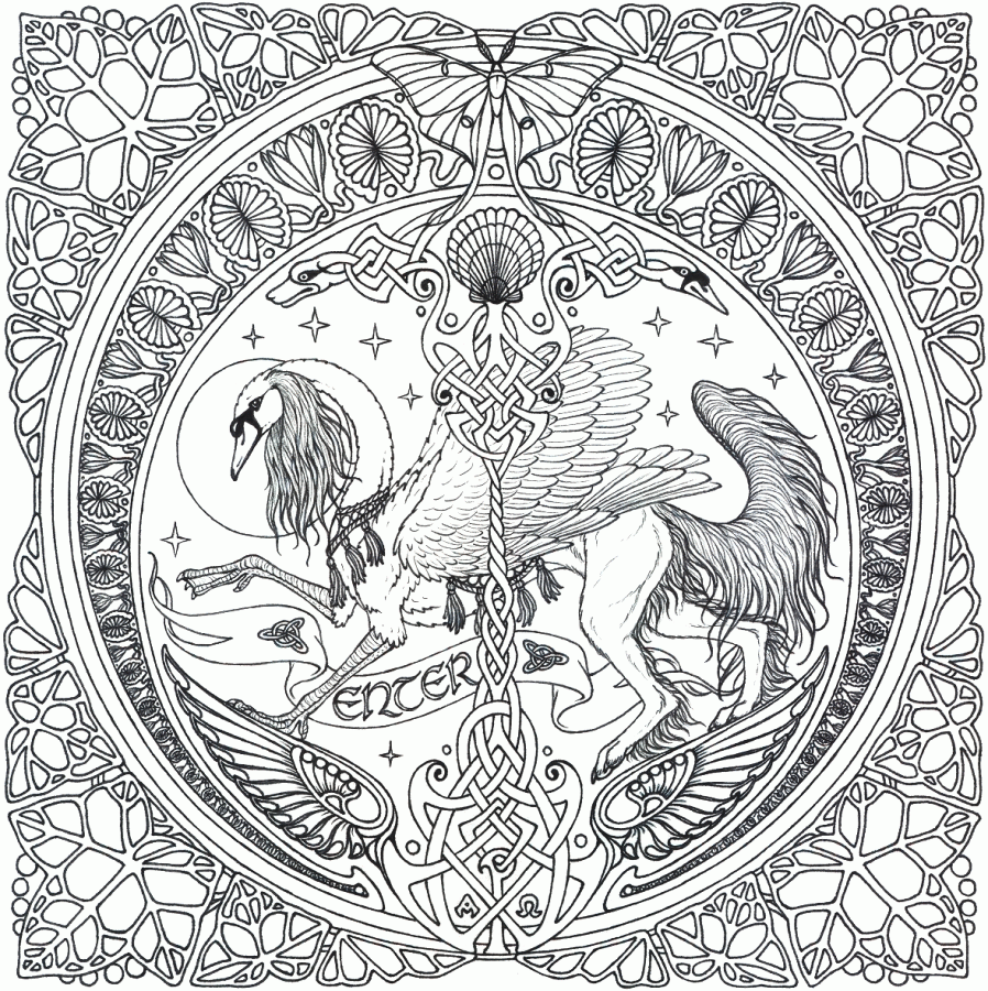 Celtic Faerie Coloring Pages - Coloring Pages For All Ages