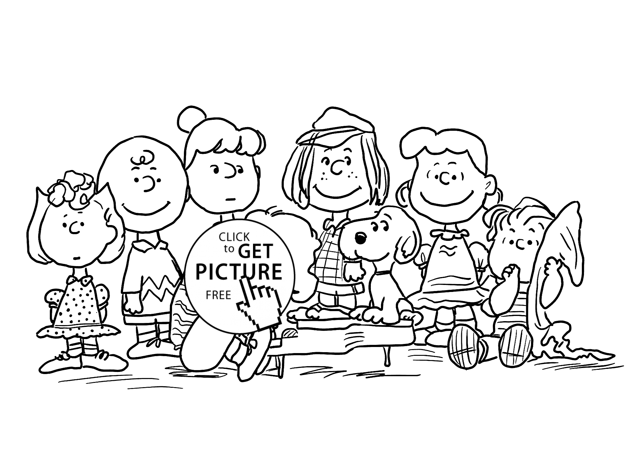 Charlie Brown and friends coloring pages for kids, printable free ...