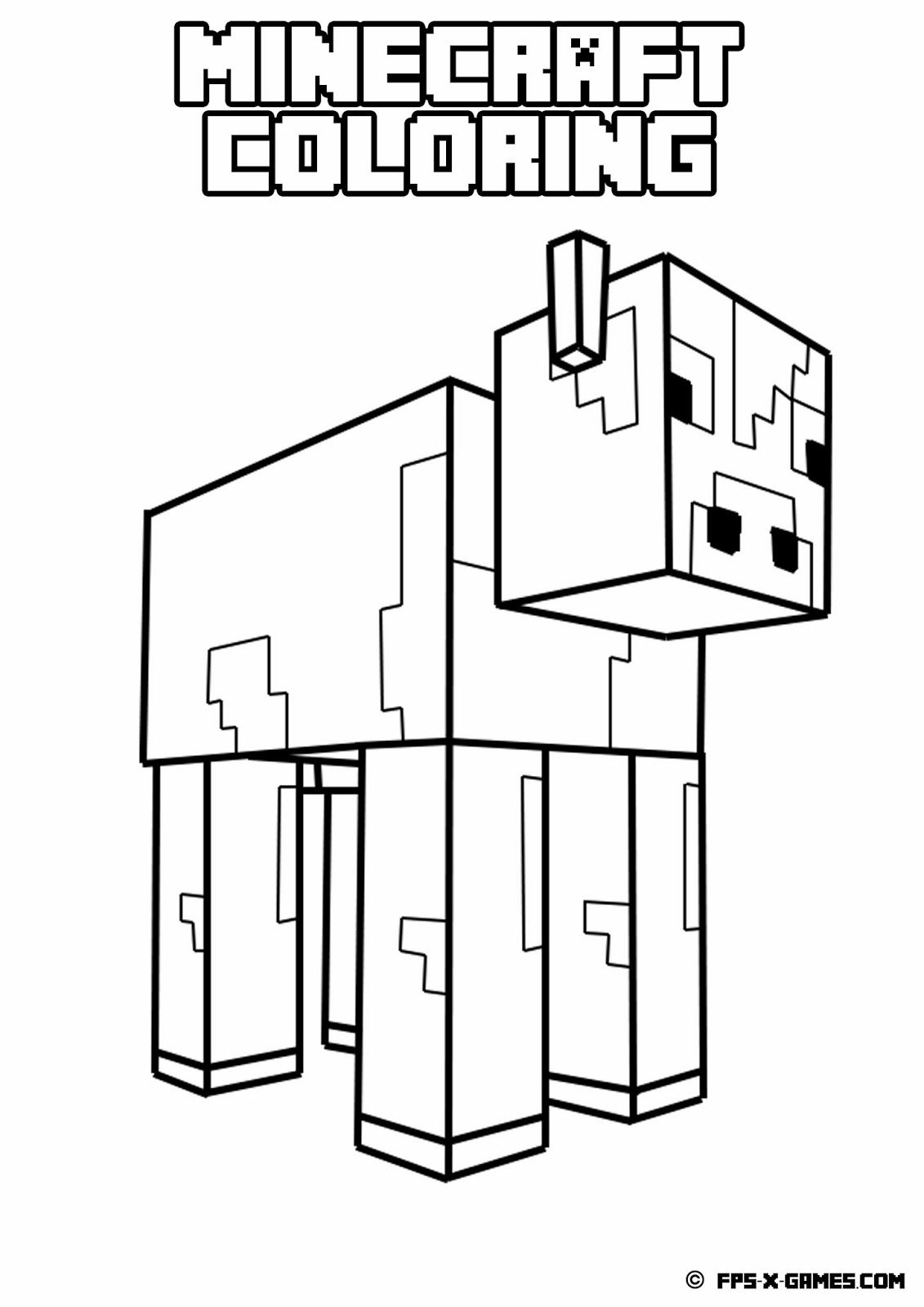 Print Minecraft - Coloring Pages for Kids and for Adults