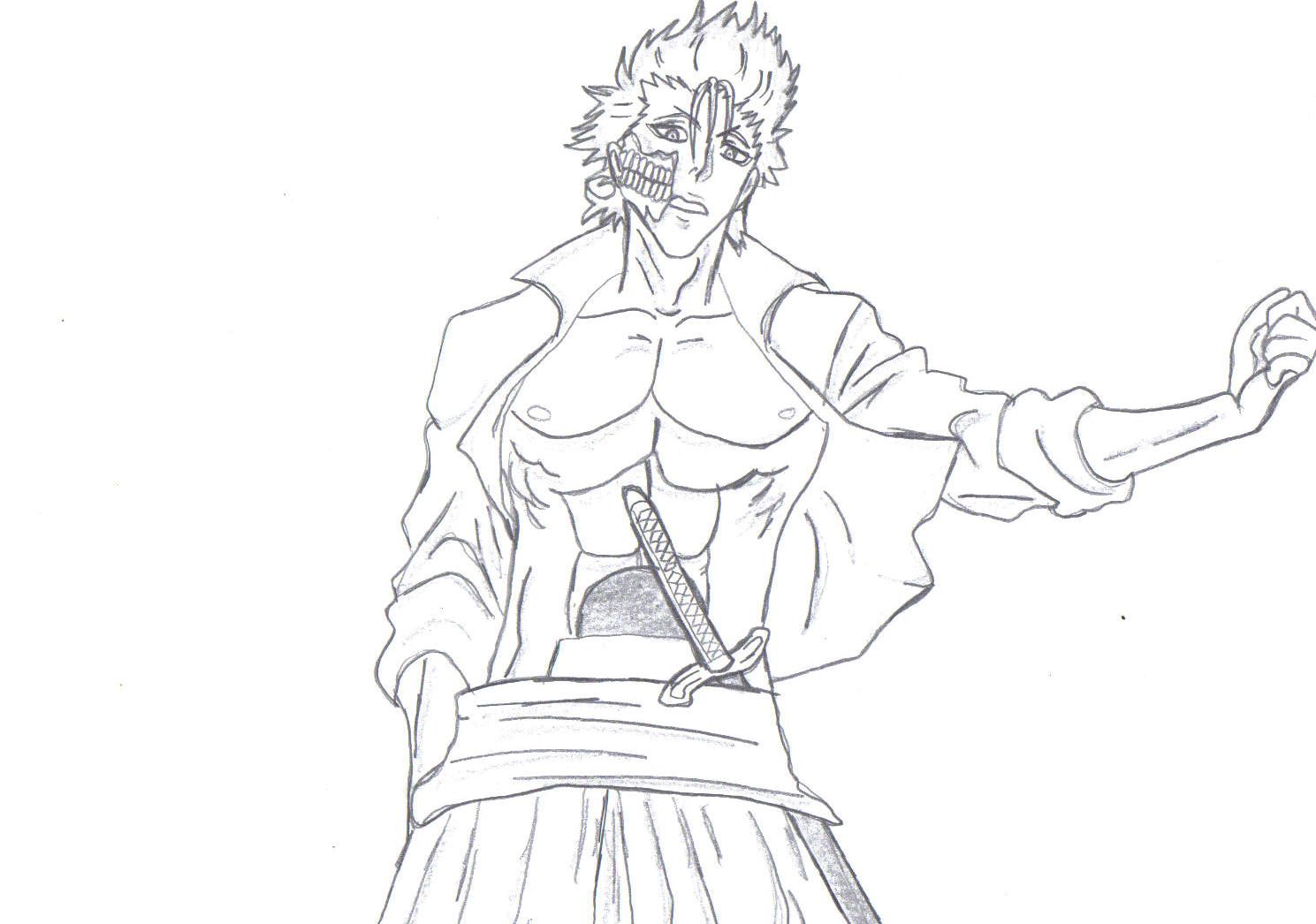 Bleach Grimmjow Coloring Pages Sketch Coloring Page