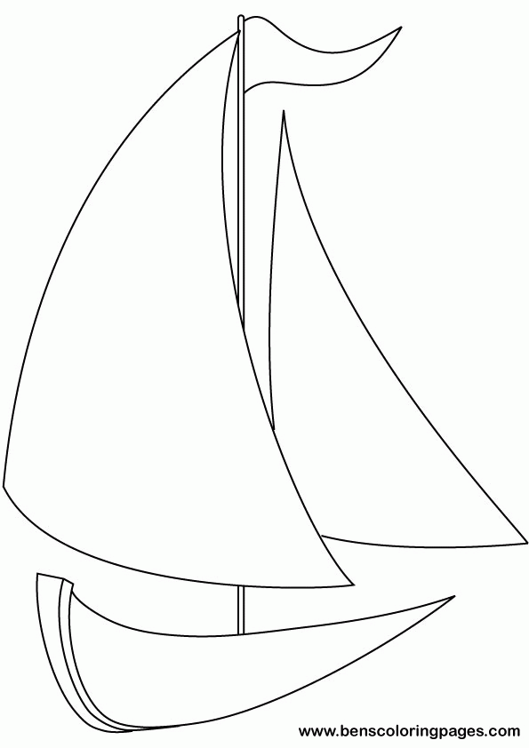 Yacht coloring pages