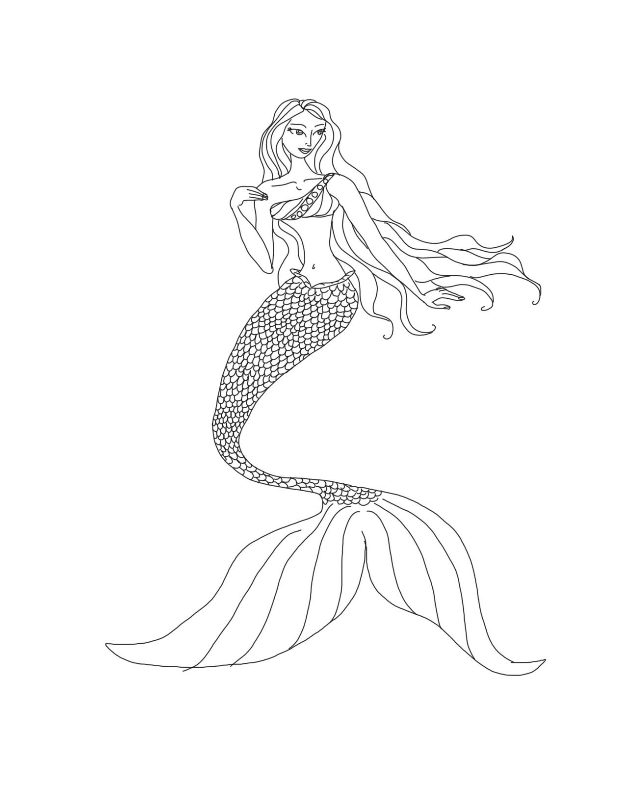127 Unicorn Simple Mermaid Coloring Pages with disney character
