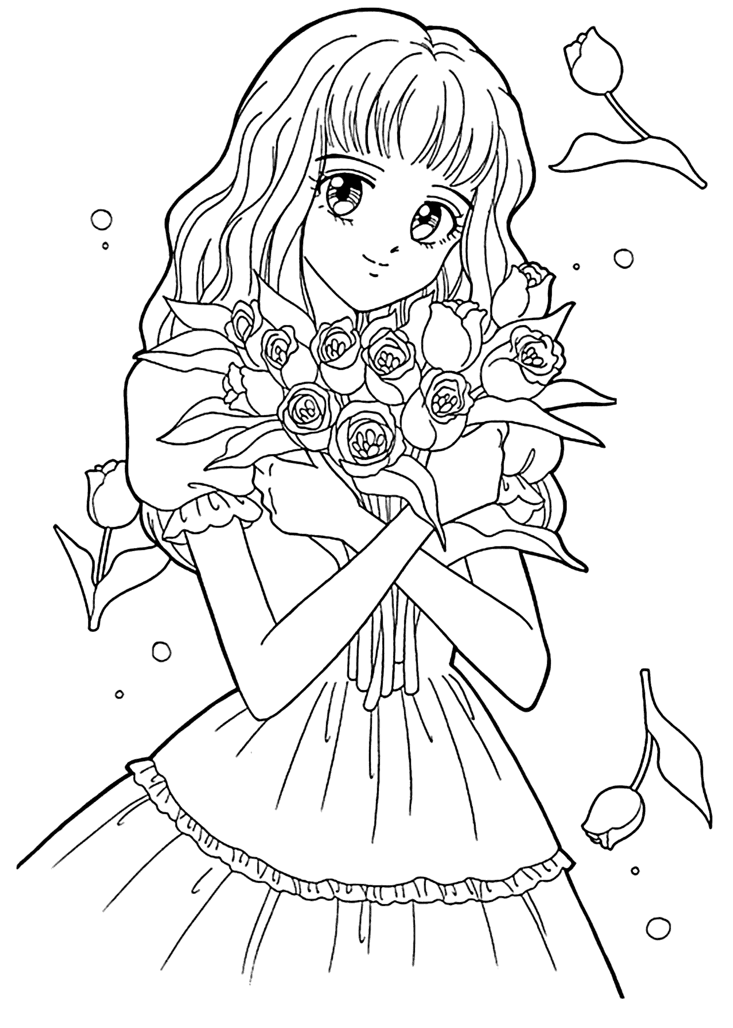 Anime Coloring Pages For Kids Coloring Home