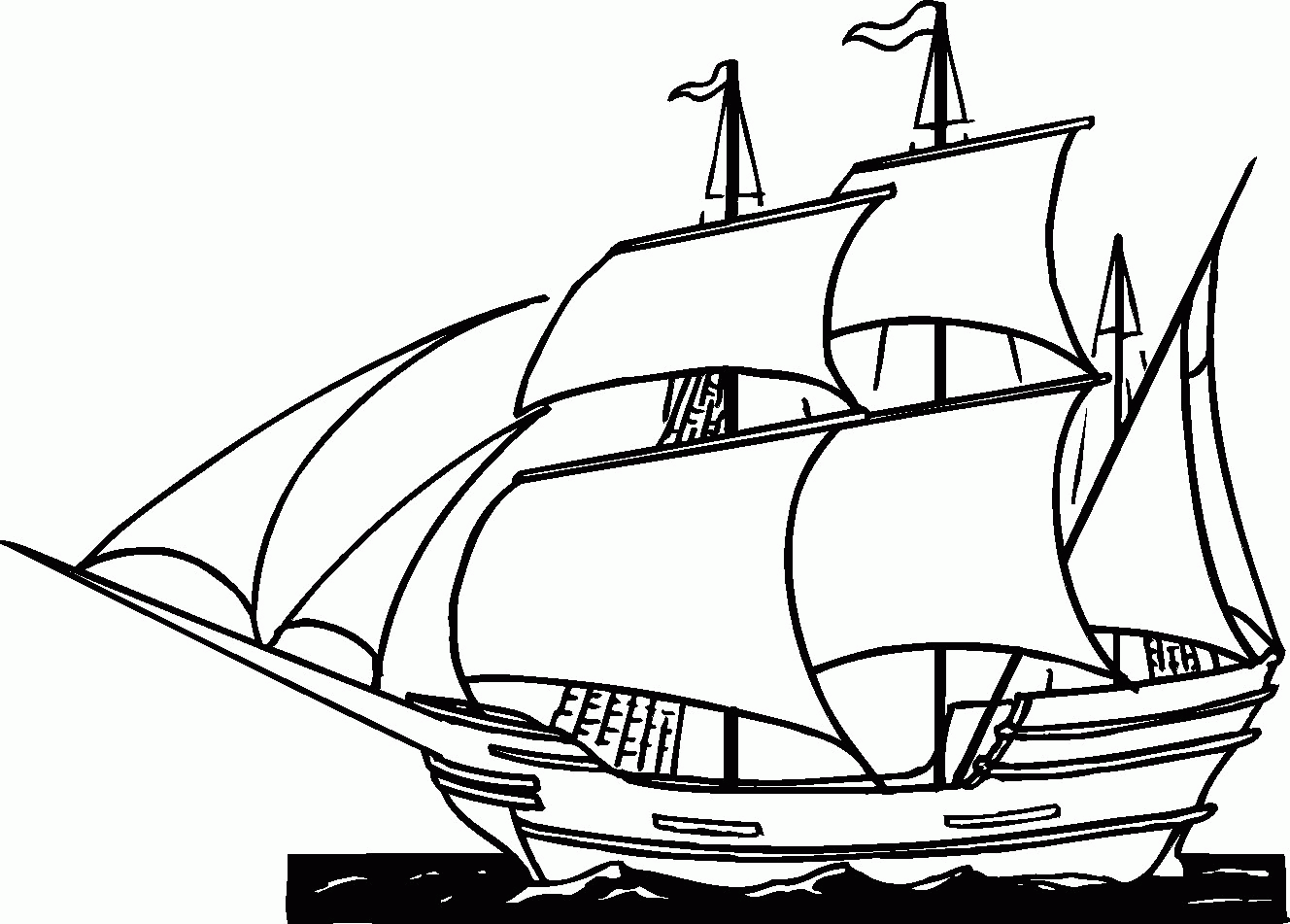 Ships - Coloring Pages for Kids and for Adults