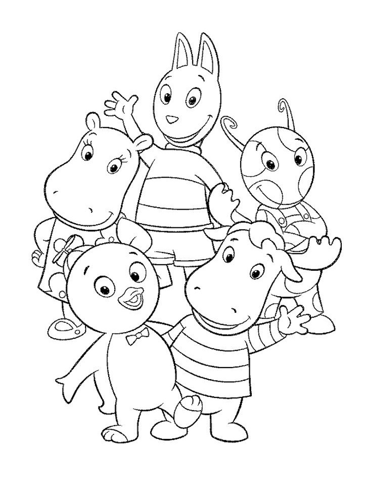 The Backyardigans Characters Coloring Page - Free Printable Coloring Pages  for Kids