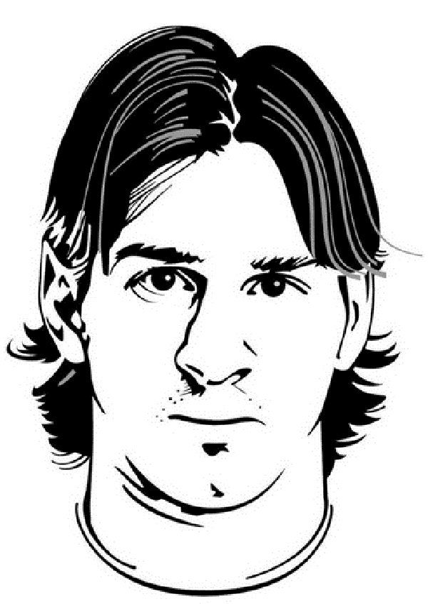 Soccer Coloring Pages Lionel Messi Picture 3 – Handsome face ...