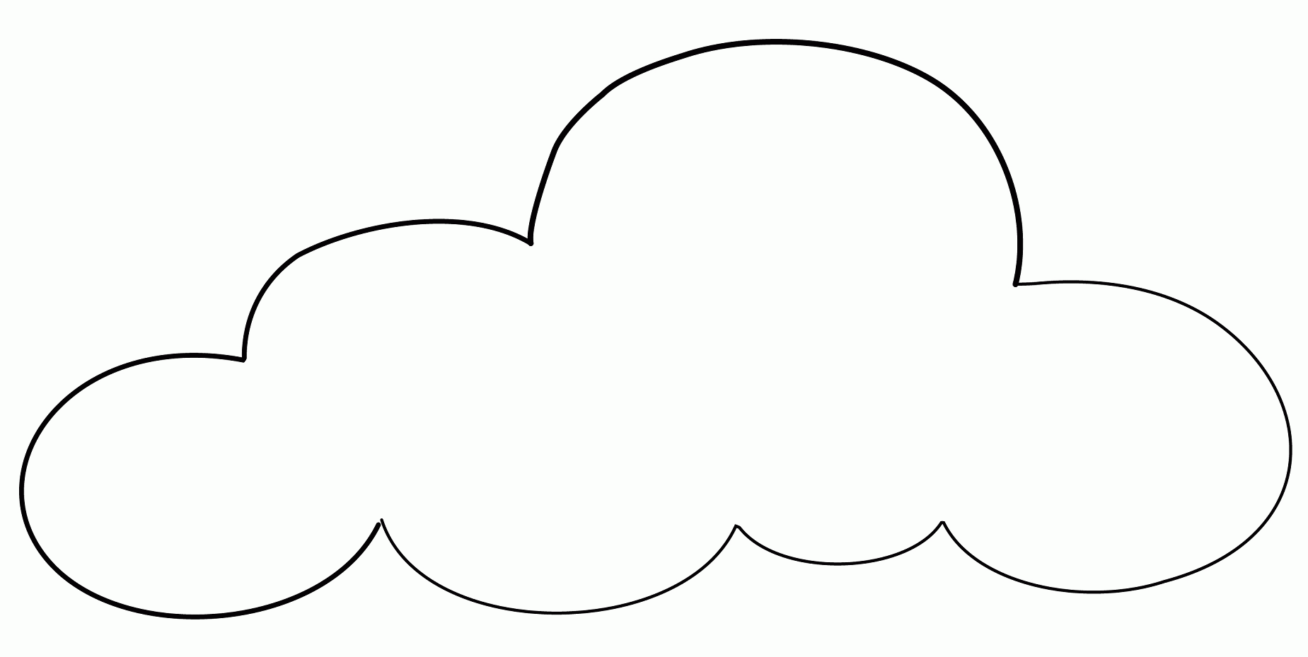 Cloud Coloring Clouds Printable Color Clipart Sheet Pages Nubes