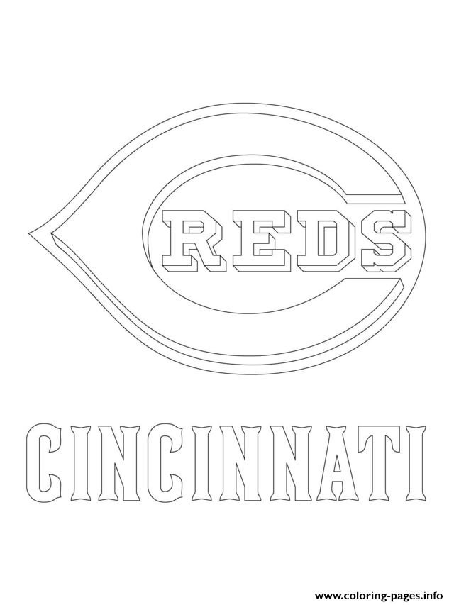 Cincinnati Reds Logo Mlb Baseball Sport Coloring page Printable