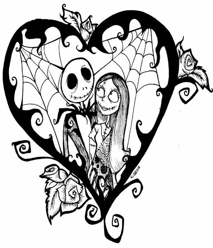 A Nightmare Before Christmas Printable Coloring Page