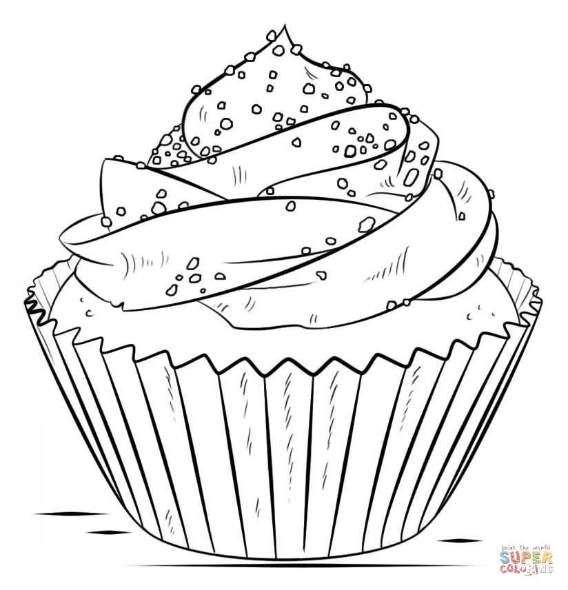 Free Cupcake Coloring Pages Coloring Home