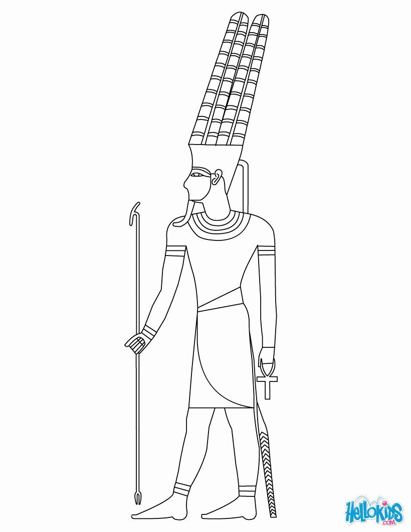PHARAOH coloring pages - Egyptian Pharaoh
