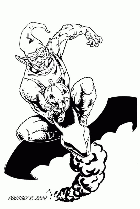 Spiderman Green Goblin Coloring Page - Coloring Home