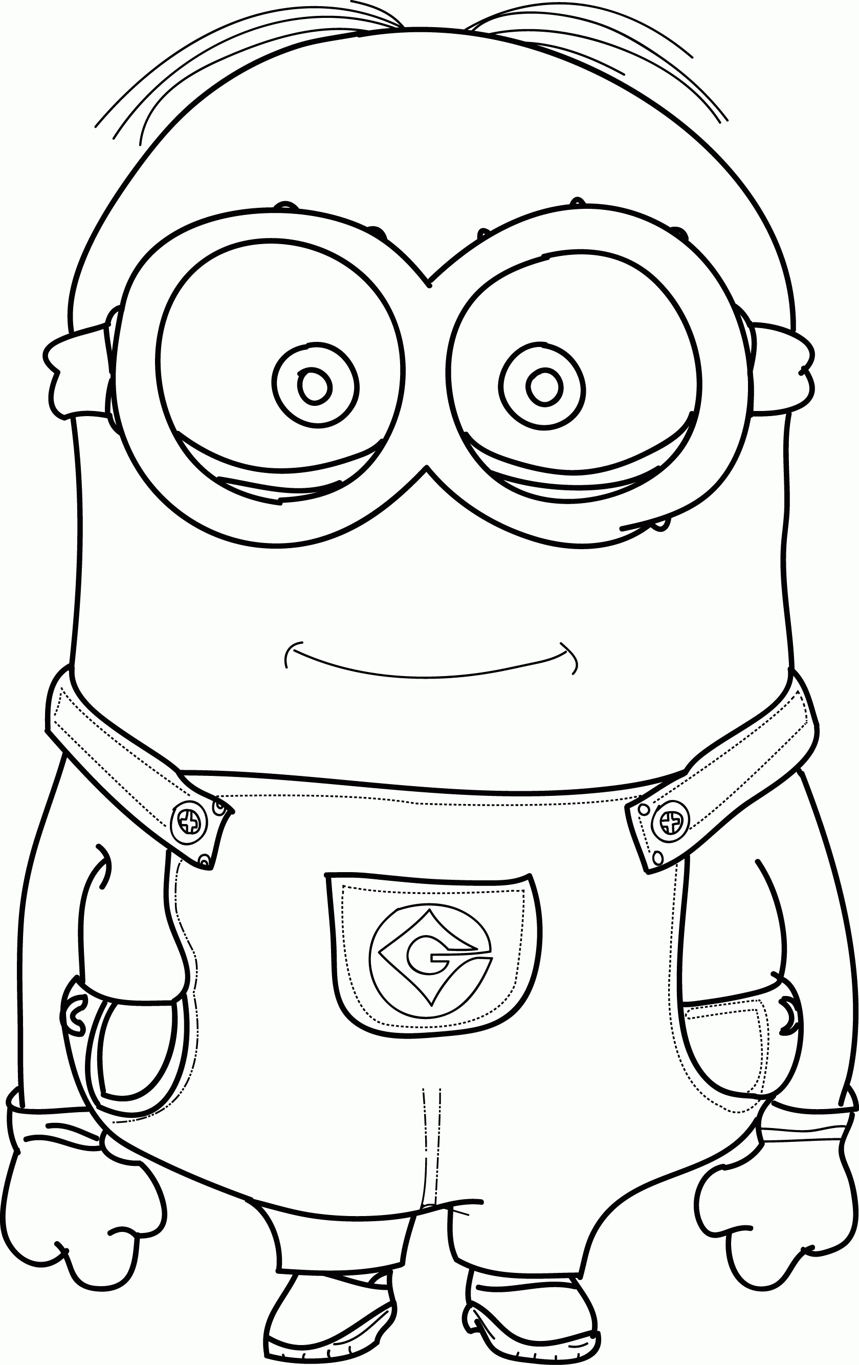 Minions Coloring Pages Bob   Coloring Home