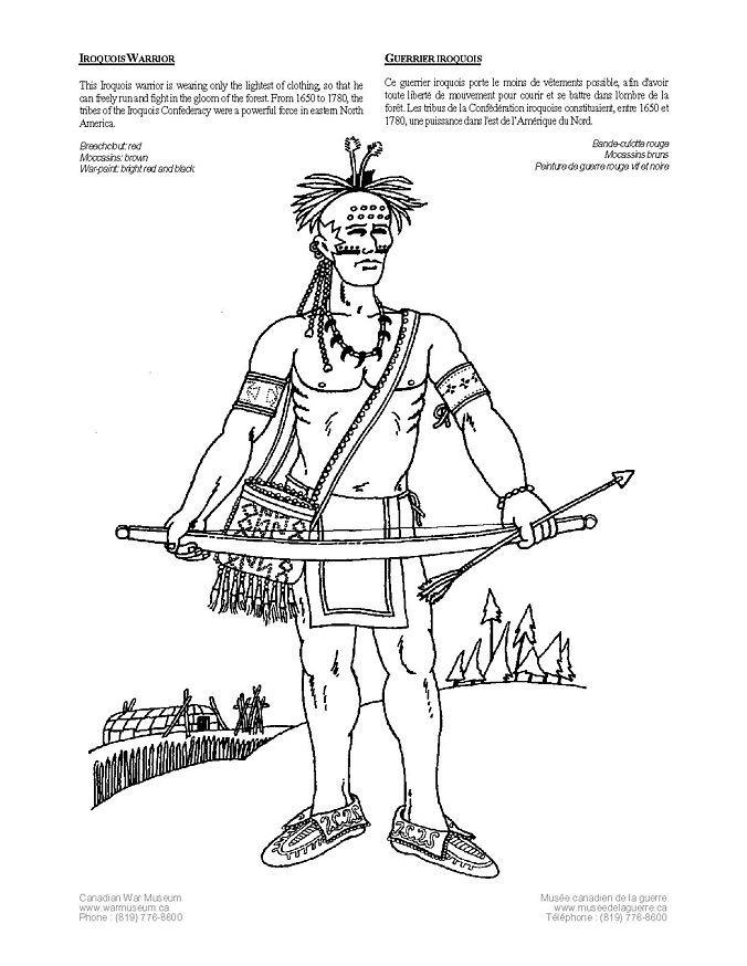 Coloring page iroquois warrior - img 4229.