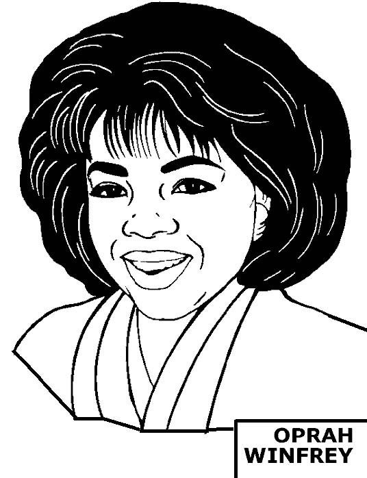 Oprah Winfrey coloring page