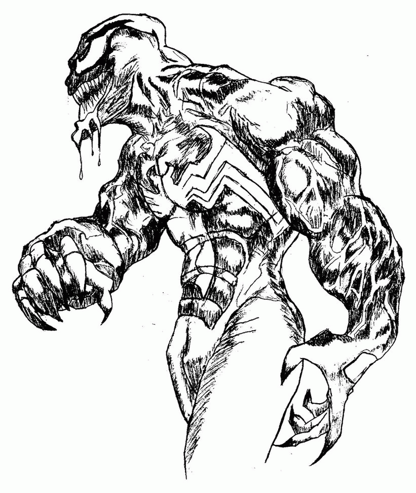 Printable Venom Coloring Pages Coloring Home