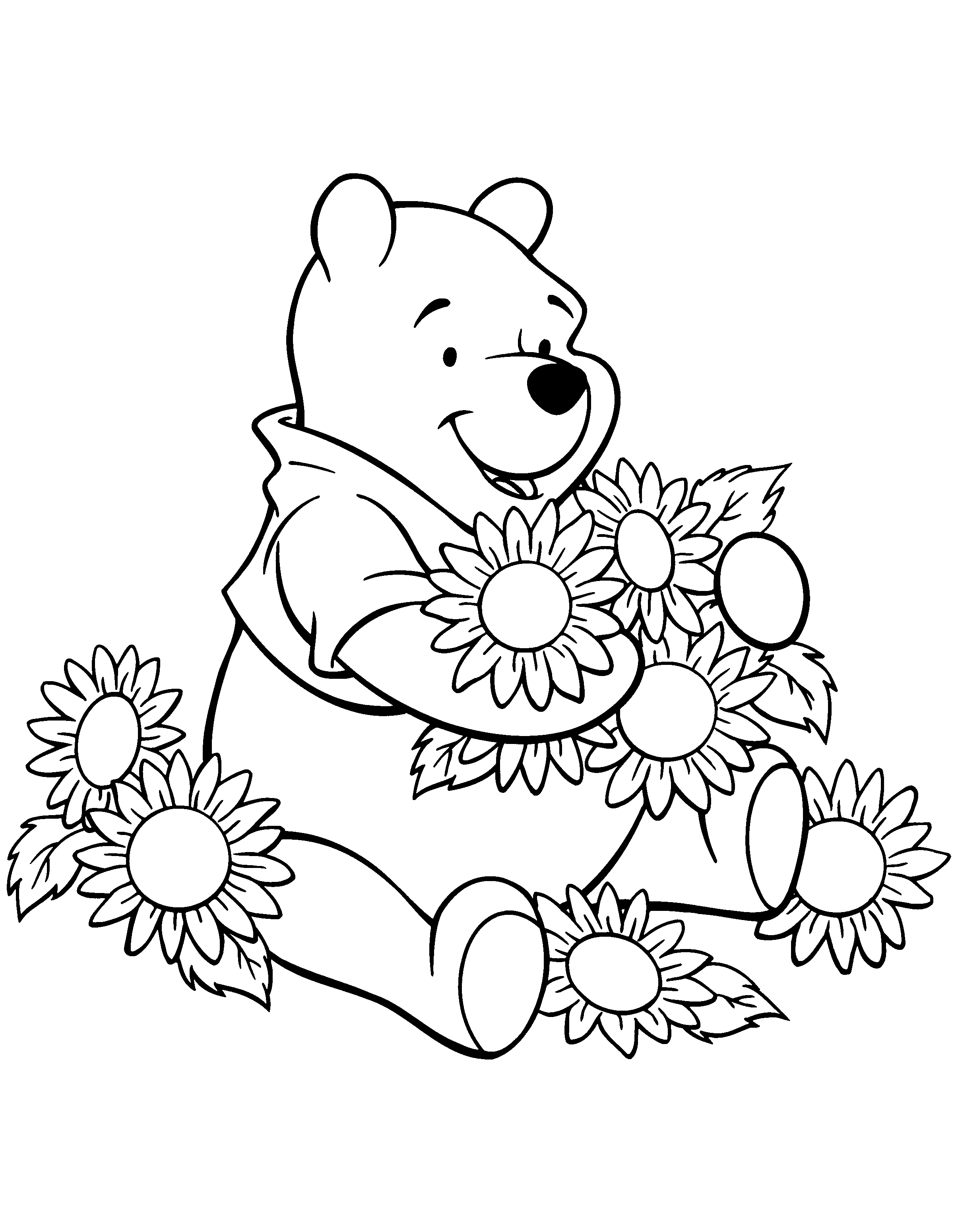 winnie the pooh coloring pages for kids disney - VoteForVerde.com