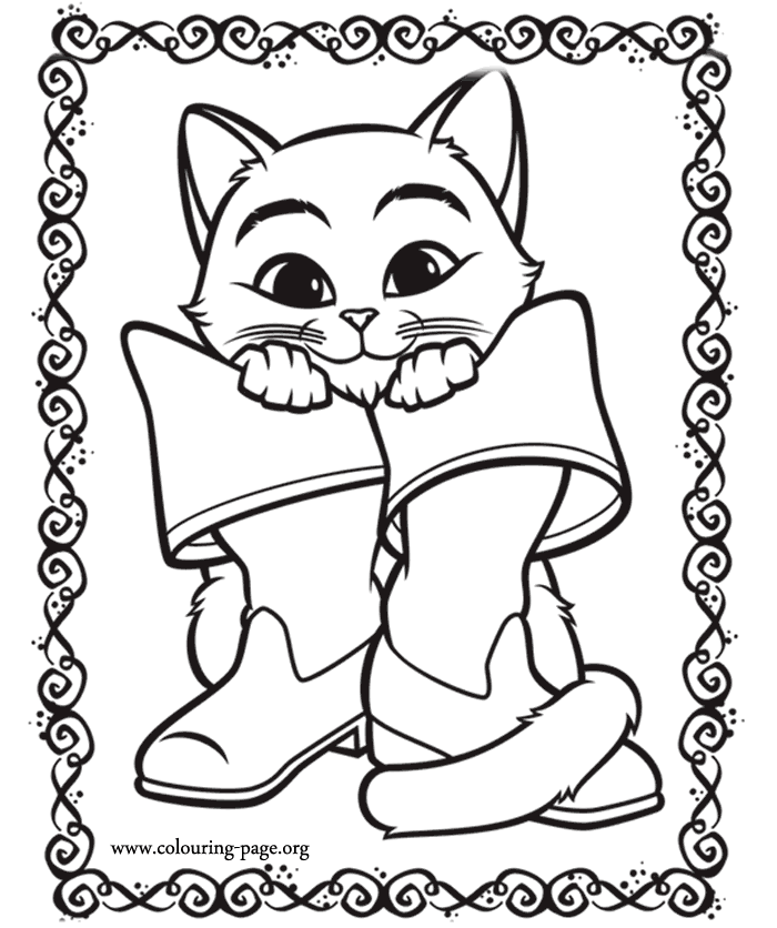 Boots The Cat Coloring Pages - Coloring Pages For All Ages