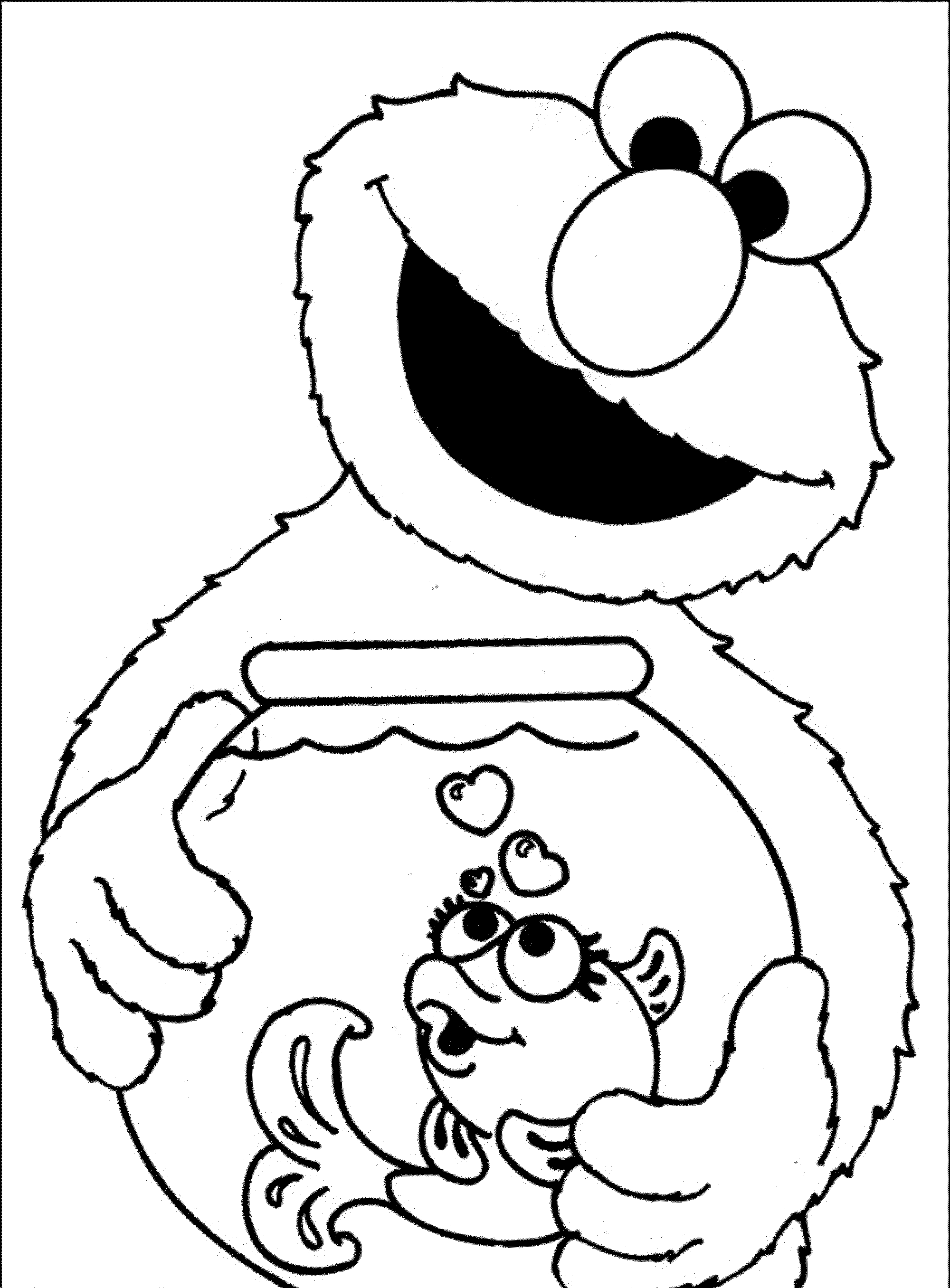 Sesame Street Coloring Pages Elmo Coloring Home