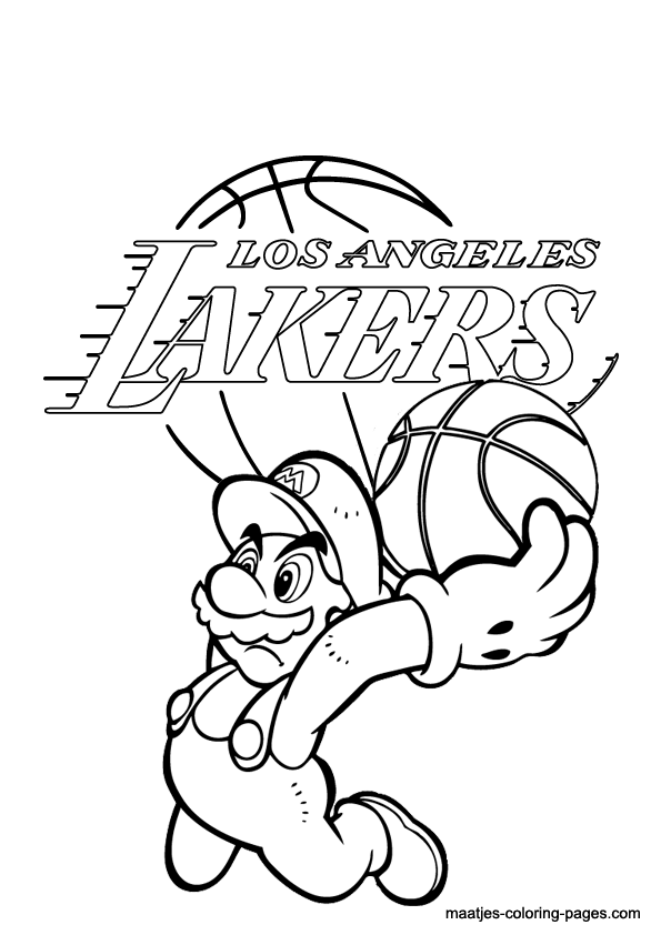 Los Angeles Lakers Logo Coloring Pages – Coloring Pics