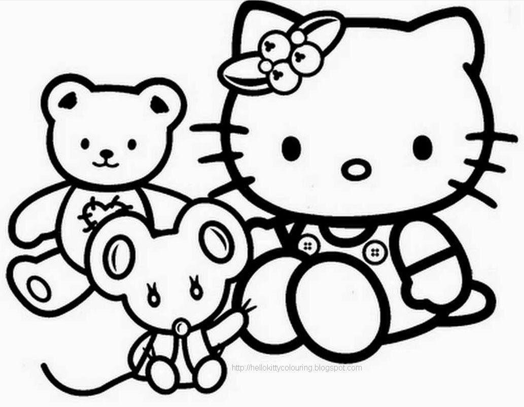 Free Hello Kitty Valentine Coloring Pages - Coloring Home