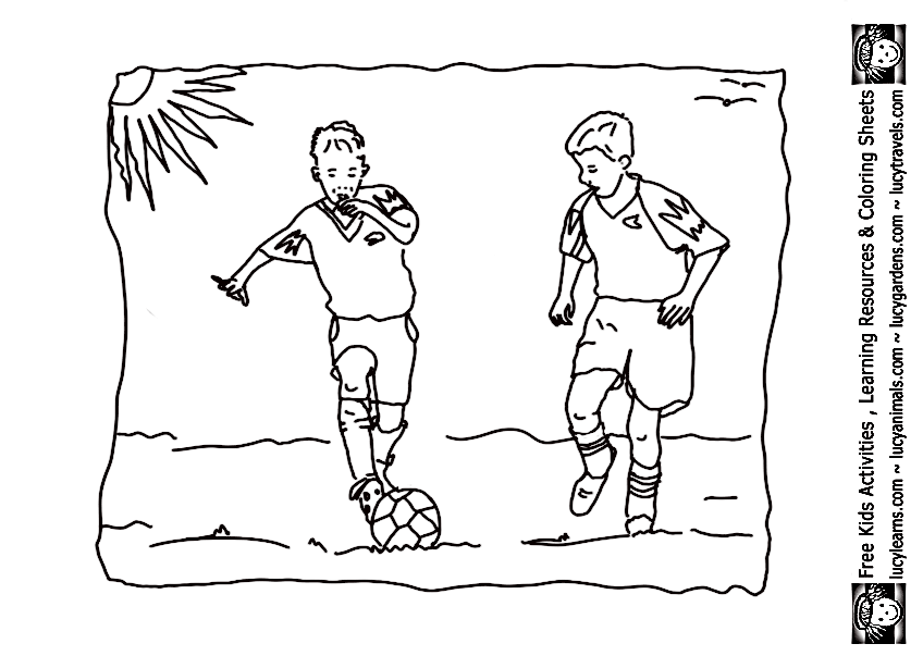 Soccer Coloring Page Soccer Kids,Lucy Learns Soccer Coloring 