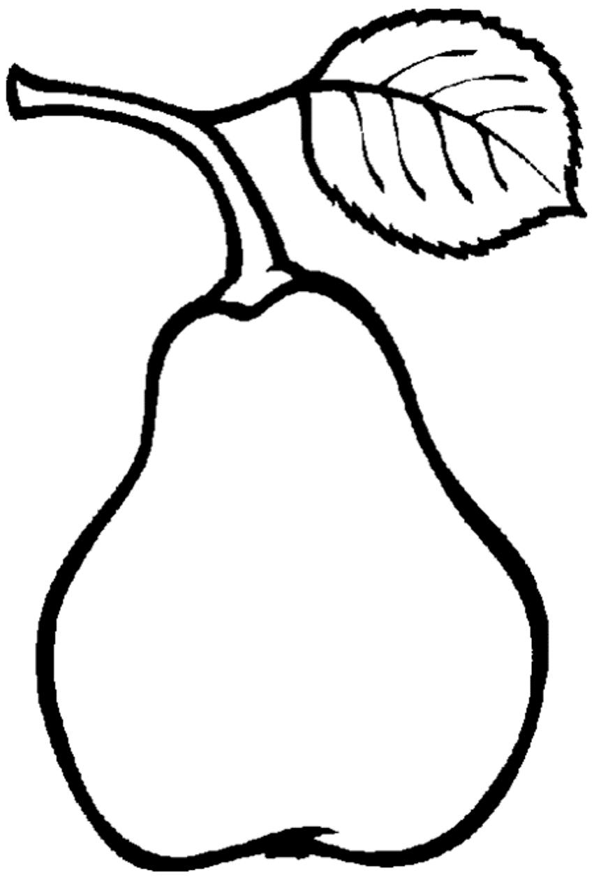 Tasty Fruit Coloring Pages Pear | Fruits Coloring pages of  PagesToColoring.com | Free Online Coloring Pages For Kids #18509