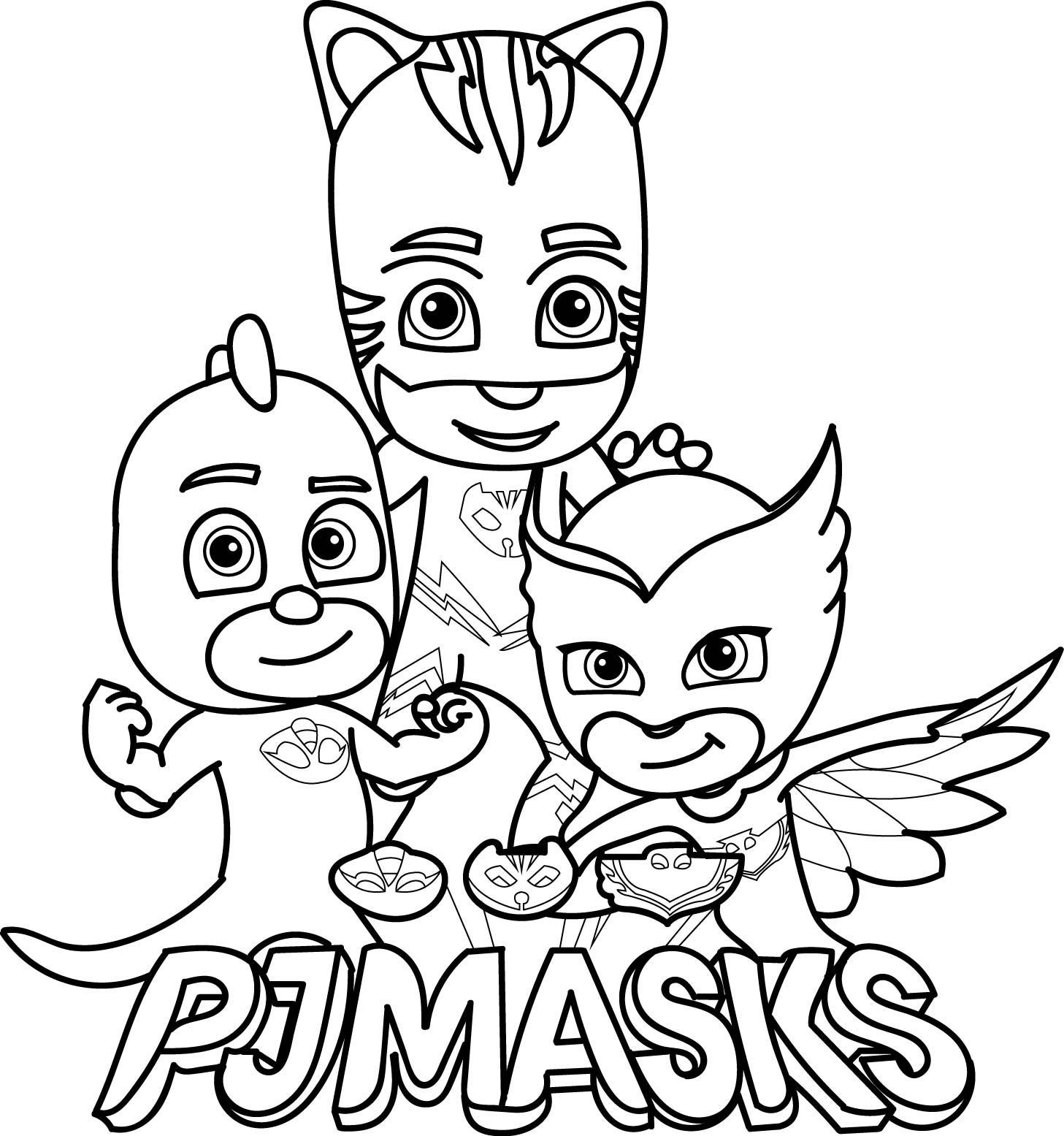 Coloring Pages : Collection Of Pj Masks Coloring Idea Free Mask ...