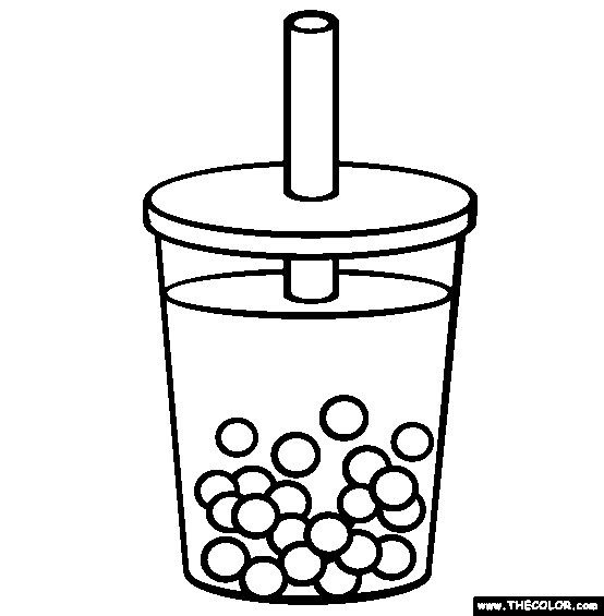 Bubble Tea Coloring Page | Free Bubble ...