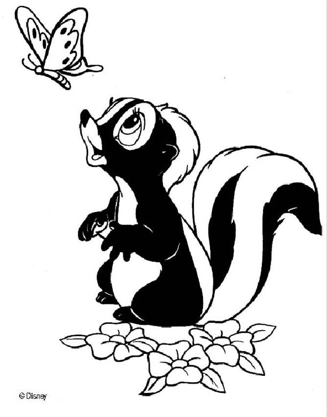 Flower The Skunk Coloring Pages - Coloring Home