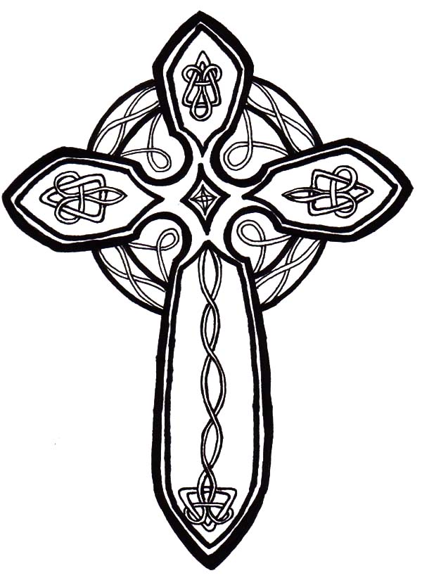 Celtic Cross Coloring Sheets - Coloring Page