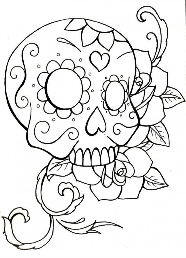 Sugar Skull Owl Coloring Pages Coloring Home