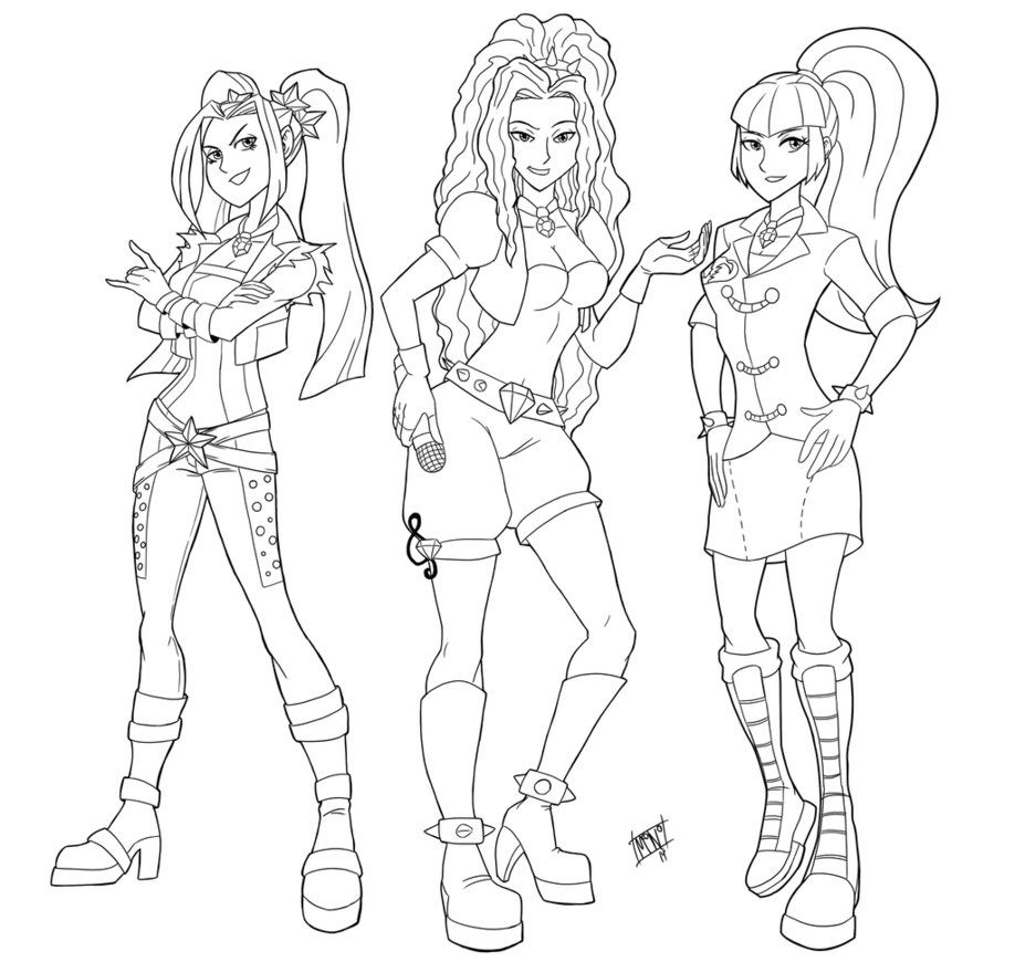 My Little Pony Human Coloring Pages - Coloring Home