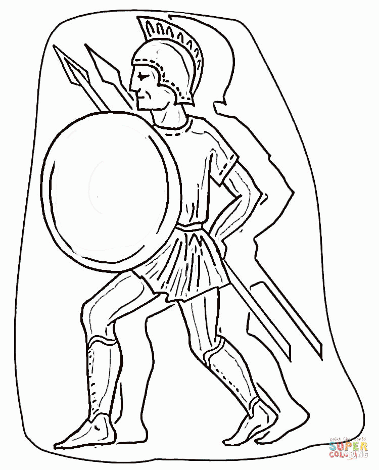 Roman Warrior coloring page | Free Printable Coloring Pages