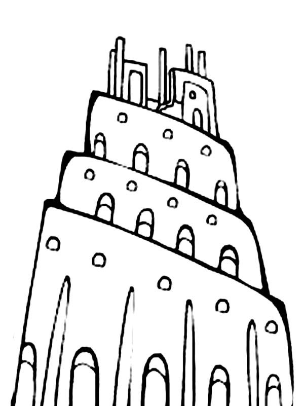 The Famous Tower of Babel Coloring Page: The Famous Tower of Babel ...