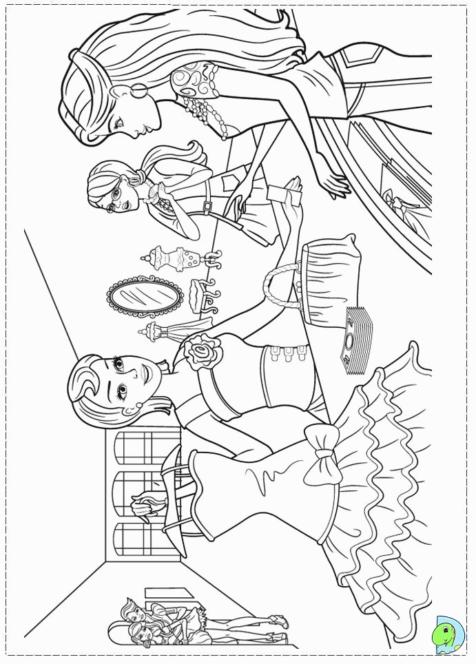 barbie coloring pages fashion fairytale | Only Coloring Pages